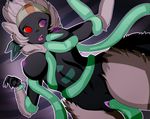  2017 anthro ariiah breasts digital_media_(artwork) female fur lemur mammal nintendo nipples nude passimian penetration pok&eacute;mon primate purple_eyes pussy red_eyes redtoblack sex simple_background tentacles vaginal vaginal_penetration video_games white_fur 