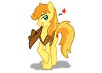  &lt;3 2011 all_fours braeburn_(mlp) clothing equine feral friendship_is_magic grin hat horse mammal my_little_pony pony quilava-princess simple_background smile vest white_background 