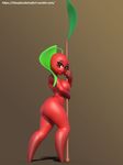  3d_(artwork) digital_media_(artwork) female flora_fauna food fruit fruit_girl idsaybucketsofart melee_weapon plant polearm red_skin spear weapon 