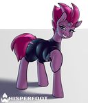  2017 broken_horn clothing equine feral hair hooves horn looking_at_viewer mammal my_little_pony my_little_pony_the_movie scar solo tempest_shadow_(mlp) torn_clothing unicorn whisperfoot 
