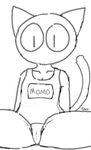 camel_toe clothing feline female mammal momo_(google) monochrome pokolj solo swimsuit 