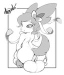  anthro anthrofied anus argento backsack balls big_balls big_butt blush butt digital_media_(artwork) eeveelution fur girly looking_at_viewer looking_back male monochrome nintendo nude paws pok&eacute;mon presenting presenting_hindquarters puffs puffy_anus ribbons simple_background sitting smile solo sylveon toes video_games white_background 