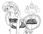  2017 anthro anthrofied big_butt black_and_white bra breasts butt clothed clothing concerned curly_hair dragon duo equine female friendship_is_magic hair happy horn horse lace leaning leaning_forward looking_back male mammal mirror monochrome my_little_pony panties pia-sama pony rarity_(mlp) reflection sharp_teeth smile spike_(mlp) teeth thumbs_up underwear unicorn wide_hips 