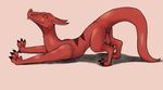  2017 absurd_res anus balls butt claws digital_drawing_(artwork) digital_media_(artwork) dragon feral hi_res looking_back male nude presenting presenting_anus presenting_hindquarters puffy_anus qwaxi~lixard scalie simple_background solo stretching toe_claws 