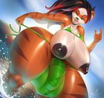  absurd_res anthro balls big_balls big_breasts big_penis bikini breasts clothing dickgirl galaxxxart half-erect hi_res huge_balls huge_breasts humanoid_penis hyper hyper_balls hyper_thighs intersex long_foreskin looking_at_viewer mammal nipples penis penis_shaped_bulge red_panda smile solo standing swimsuit thick_thighs uncut voluptuous wide_hips 