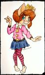  anthro blue_eyes brown_hair clothing equine hair hair_ribbon horse junie_b._jones juniper_beatrice_jones looking_at_viewer mammal pony ribbons skirt theanthropony 