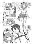  &gt;:) 2boys :d ;d astolfo_(fate) bangs braid check_translation chibi closed_mouth collarbone collared_shirt comic commentary_request controller eyebrows_visible_through_hair fang fate/apocrypha fate/grand_order fate/hollow_ataraxia fate_(series) fujimaru_ritsuka_(male) full_body game_controller goggles greyscale hair_between_eyes hair_intakes hair_ribbon hand_up hands_up heart holding loafers long_hair looking_at_another male_focus midriff miniskirt monochrome multicolored_hair multiple_boys navel neckerchief one_eye_closed open_mouth otoko_no_ko pleated_skirt puckered_lips ribbon school_uniform serafuku shirt shoes short_sleeves single_braid skirt smile speech_bubble spoken_exclamation_mark spoken_heart standing stheno streaked_hair sweat talking television thighhighs translated translation_request v-shaped_eyebrows very_long_hair virtual_reality vr_visor w walking yapo_(croquis_side) zettai_ryouiki 