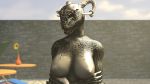  3d_(artwork) argonian breasts digital_media_(artwork) female mrdr_(artist) scalie skyrim the_elder_scrolls video_games 