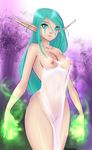  breasts dress elf female hizzacked long_ears magic night_elf solo tattoo video_games warcraft world_of_warcraft 