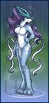  breasts female furry highres legendary_pok&#233;mon looking_back nintendo nude outside pok&#233;mon pok&#233;morph pokemon purple_hair pussy solo suicune video_games zunu-raptor zunu-raptor_(artist) 