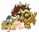  animated bowser koopa koopalings larry_koopa nintendo playshapes princess_peach super_mario_bros. 