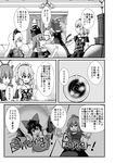  alternate_costume animal_ears bow braid cape cat_ears chain comic control_rod cosplay greyscale hair_bow hair_ornament heart heart_hair_ornament hecatia_lapislazuli hecatia_lapislazuli_(cosplay) hex_aaaane highres junko_(touhou) kaenbyou_rin komeiji_satori leaf_hair_ornament long_hair mirror monochrome multiple_girls off-shoulder_shirt polos_crown pom_pom_(clothes) reiuji_utsuho shirt short_hair skirt t-shirt tabard third_eye touhou translated twin_braids wings yasaka_kanako 