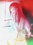  anemone_(eureka_seven) bad_id bad_pixiv_id blood blood_on_face circlet dress eureka_seven eureka_seven_(series) hand_on_own_face highres long_hair pink_hair solo teyuruun 