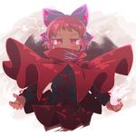  arms_at_sides covered_face ini_(inunabe00) jacket looking_at_viewer red_eyes red_hair sekibanki simple_background solo touhou white_background 