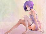  bad_id bad_pixiv_id breasts chrome_dokuro dress eyepatch katekyo_hitman_reborn! panties purple_eyes purple_hair short_hair small_breasts solo thighhighs underwear 