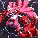  1girl appmon artist_request bandai breasts cleavage demon_girl digimon digimon_universe:_appli_monsters female hat large_breasts leotard long_hair looking_at_viewer monster_girl shiny_skin smile solo succubus symbol-shaped_pupils warudamon witch_hat yellow_eyes 
