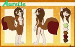  2018 5_fingers anthro aseethe breasts brown_fur brown_hair digital_media_(artwork) female fur green_eyes hair mammal model_sheet nude rodent sciurid simple_background smile solo standing 