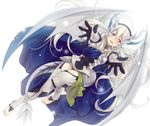  armor barefoot cape dragon_wings female_my_unit_(fire_emblem_if) fire_emblem fire_emblem_if hiyori_(rindou66) long_hair looking_at_viewer mamkute my_unit_(fire_emblem_if) pointy_ears red_eyes simple_background smile solo white_background white_hair wings 