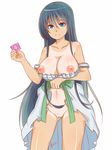  aigae_yuzuha areola_slip areolae artist_name ass_visible_through_thighs blue_eyes blue_hair breasts condom condom_wrapper cowboy_shot dress dress_lift dress_pull hair_between_eyes highres holding holding_condom large_breasts long_hair looking_at_viewer navel nipples no_panties one-piece_tan pussy red_pv signature smile sundress tan tanline tenshi_no_3p! undressing very_long_hair white_background white_dress 