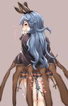 anal anal_beads anal_object_insertion animal_ears black_gloves blue_hair blush bunny_ears cape clenched_teeth drooling erune ferry_(granblue_fantasy) finger_to_mouth from_behind gloves granblue_fantasy grin hat kneepits long_hair looking_at_viewer looking_back mini_hat mini_top_hat object_insertion pleated_skirt pussy_juice shushing skirt smile solo standing steam teeth ten_piboshi top_hat wavy_hair yellow_eyes 