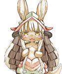  artist_request furry long_hair made_in_abyss nanachi_(made_in_abyss) open_mouth rabbit smile white_hair 