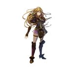  absurdres blonde_hair bow_(weapon) fire_emblem fire_emblem:_monshou_no_nazo fire_emblem_heroes full_body gloves highres kuraine long_hair looking_at_viewer official_art simple_background skirt solo standing weapon white_background yura_(ub4u) 