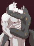  balls biceps blush duo erection fur hair huge_muscles humanoid_penis keijimohumohu kemono kissing male male/male mammal muscular muscular_male nipples nude penis 