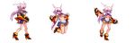  alternate_hair_length amanohara_minori animated animated_gif antenna_hair arcana_heart arcana_heart_3 blue_eyes bouncing_breasts breasts fighting high_heels kicking lavender_hair legs midriff miniskirt navel pixel_art ponytail short_hair skirt thighs underboob 