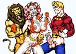  anthro balls dwayne feline female flash_gordon forced group group_sex human interspecies lion male mammal penetration penis prince_thun princess_aura rape sex straight threesome vaginal 