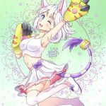  1girl digimon personification smile tail tailmon 