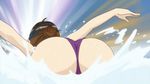  00s 1girl animated animated_gif ass bikini kenkou_zenrakei_suieibu_umishou swimming water 