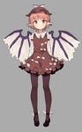  animal_ears bird_wings black_legwear blush earrings full_body hat highres jewelry long_sleeves looking_at_viewer mystia_lorelei pantyhose red_eyes red_hair shone short_hair simple_background sketch smile solo standing touhou wings 