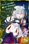  2018 ? ambiguous_gender bell biped bow_tie breasts candy candy_cane christmas christmas_tree clothing detailed_background dialogue dress duo english_text eyebrows eyelashes female female_focus feral fluffy fluffy_tail food fou_(fate) fur gift gift_tag gloves grey_hair hair hair_bow hair_ribbon holidays human human_focus jeanne_alter_(santa_lily) larger_female larger_human legwear lighting long_ears long_hair looking_at_viewer mammal night pink_sclera poethewondercat pose purple_eyes ribbons rodent santa_claus shoulder_cape sitting size_difference small_breasts smaller_ambiguous smaller_feral smile solo_focus squirrel standing stockings teenager teeth text thigh_highs tree white_fur white_hair white_tail yellow_eyes young 