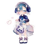  1boy blue_eyes blue_hair child crossdressing dress dress_lift legs made_in_abyss maid maruruk_(made_in_abyss) trap 