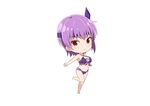  1girl ayane_(doa) bikini breasts cleavage dead_or_alive dead_or_alive_extreme:_venus_vacation large_breasts looking_at_viewer navel official_art purple_hair red_eyes swimsuit 