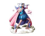  belt black_hair blue_shorts bodskih bon_clay full_body heart looking_at_viewer male_focus one_piece open_mouth pink_cape short_hair shorts solo standing striped striped_shorts transparent_background very_short_hair 