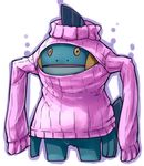  clothed_pokemon commentary_request downscaled expressionless gen_3_pokemon jaco marshtomp meme_attire no_humans open-chest_sweater outline pokemon pokemon_(creature) resized ribbed_sweater simple_background solo sweater turtleneck wardrobe_error white_background you're_doing_it_wrong 