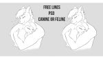  anthro canid canine felid feline female hug kaviki love male mammal 