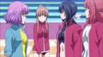  10s 4girls animated animated_gif aoba_kazane ass black_hair brown_hair jacket kaminashi_nozomi kawai_hanabi keijo!!!!!!!! multiple_girls purple_hair red_hair swimsuit toyoguchi_non 