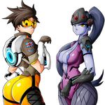  2girls ass breasts multiple_girls overwatch tagme tracer_(overwatch) widowmaker_(overwatch) witchking00 