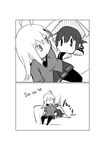  2koma ahoge betchan check_translation comic facial_scar folded_ponytail gangut_(kantai_collection) greyscale hair_ornament hairclip inazuma_(kantai_collection) jacket_on_shoulders kantai_collection long_hair military military_jacket military_uniform monochrome multiple_girls nanodesu_(phrase) pantyhose pipe pipe_in_mouth pleated_skirt remodel_(kantai_collection) russian scar scar_on_cheek school_uniform serafuku shirt skirt translated translation_request uniform 