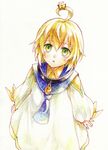  1boy ahoge akke blonde_hair child collar green_eyes laphicet_(tales) male_focus solo tales_of_(series) tales_of_berseria 