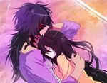  1girl bare_shoulders bed black_hair breasts hair_over_one_eye long_hair mao_(expuella) rokurou_rangetsu sleeping smile tales_of_(series) tales_of_berseria velvet_crowe very_long_hair 