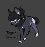  black_hair blue_eyes blue_fur earbuds eeveelution english_text eye_markings fak&eacute;mon feral fur grey_background hair headphones mammal markings meme nintendo pok&eacute;mon simple_background solo text video_games wolframclaws 