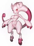  bad_id bad_tumblr_id breasts fumio_(rsqkr) gen_1_pokemon humanization large_breasts looking_at_viewer mega_mewtwo_y mewtwo monster_girl navel pokemon red_eyes simple_background solo thighs white_background 