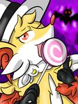 2017 am_hydra bat candy canine cape clothed clothing delphox digital_media_(artwork) food fur halloween hat hi_res holidays inner_ear_fluff licking lollipop looking_at_viewer magic_user mammal nintendo orange_eyes orange_fur pok&eacute;mon pok&eacute;mon_(species) red_eyes smile solo tongue tongue_out toony video_games white_fur wings witch witch_hat yellow_fur 