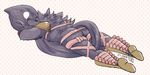  armor bathym butt canine gakei3 horn mammal sleeping straps tail_hug tokyo_afterschool_summoners unconvincing_armor wolf 