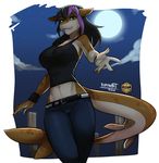  big_breasts breasts clothed clothing fish green_eyes jeans marine moonlit pants rifthebit shark sharkgirl unitypressdigital 