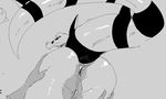  2017 aliasing ambiguous_gender annoyed anthro anus biped black_sclera bun_snn butt butt_focus butt_shot crocodilian digital_drawing_(artwork) digital_media_(artwork) disembodied_hand duo female female/ambiguous first_person_view frown grey_background greyscale humanoid_hands krokorok long_tail looking_at_viewer looking_back monochrome nintendo nude pok&eacute;mon pok&eacute;mon_(species) presenting presenting_hindquarters puffy_anus pussy rear_view reptile scalie sharp_teeth simple_background sketch solo_focus spiked_tail striped_tail stripes teeth video_games 
