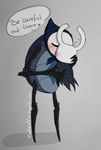  &lt;3 2017 arthropod blush catyuffie dialogue digital_media_(artwork) hi_res hollow_knight insect kissing scarf size_difference 
